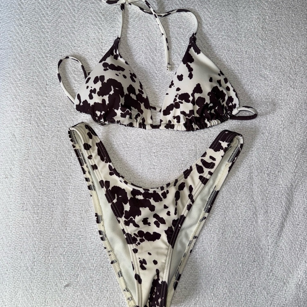 Cow Print damsel Bikini Set S